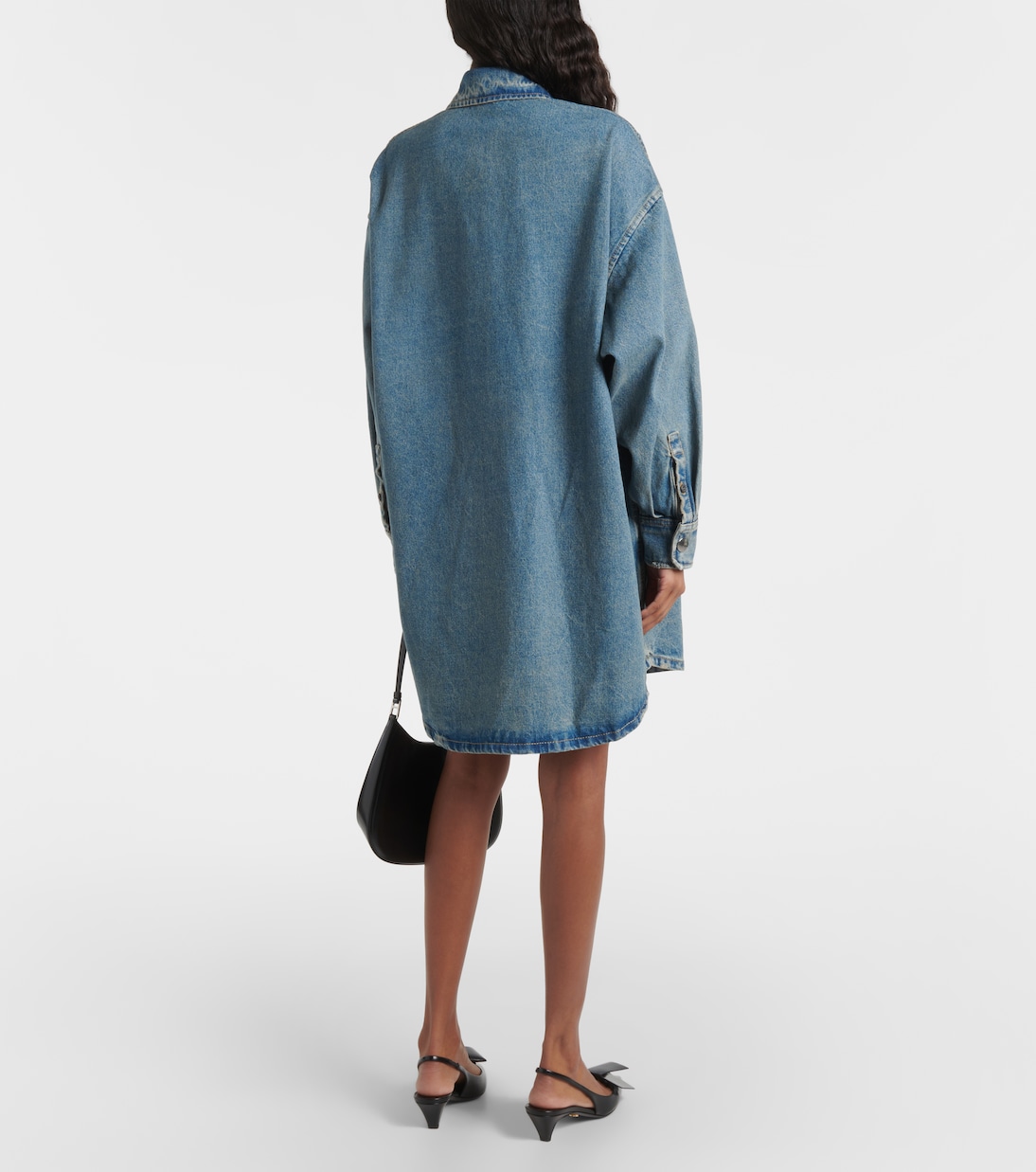 Vestido Camisero Denim Oversized de Prada para Jóvenes