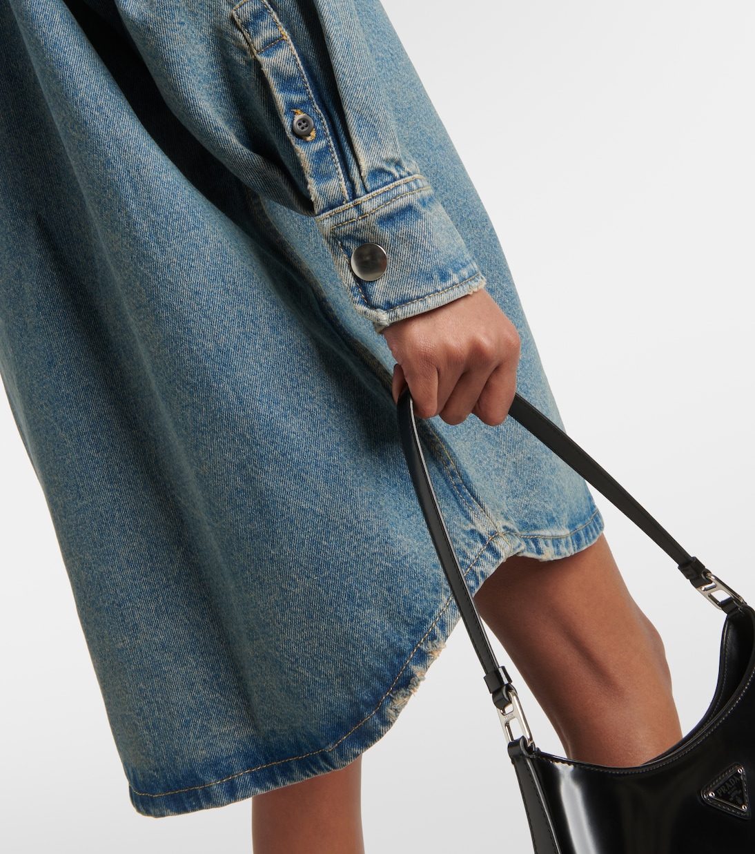 Vestido Camisero Denim Oversized de Prada para Jóvenes
