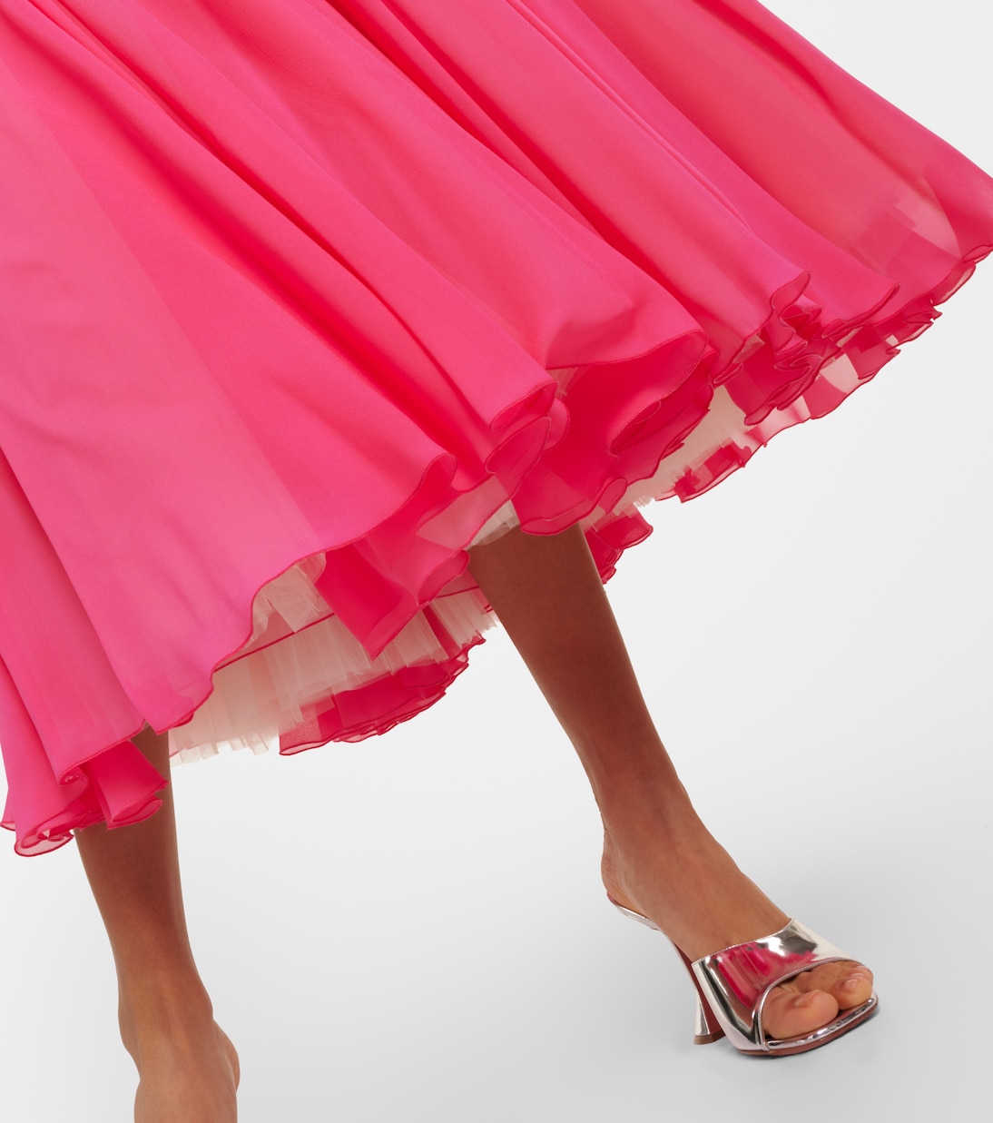 Vestido midi de georgette de seda | Giambattista Valli