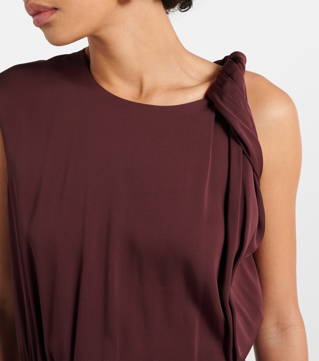 Vestido midi Cris de georgette de mezcla de seda | Sportmax