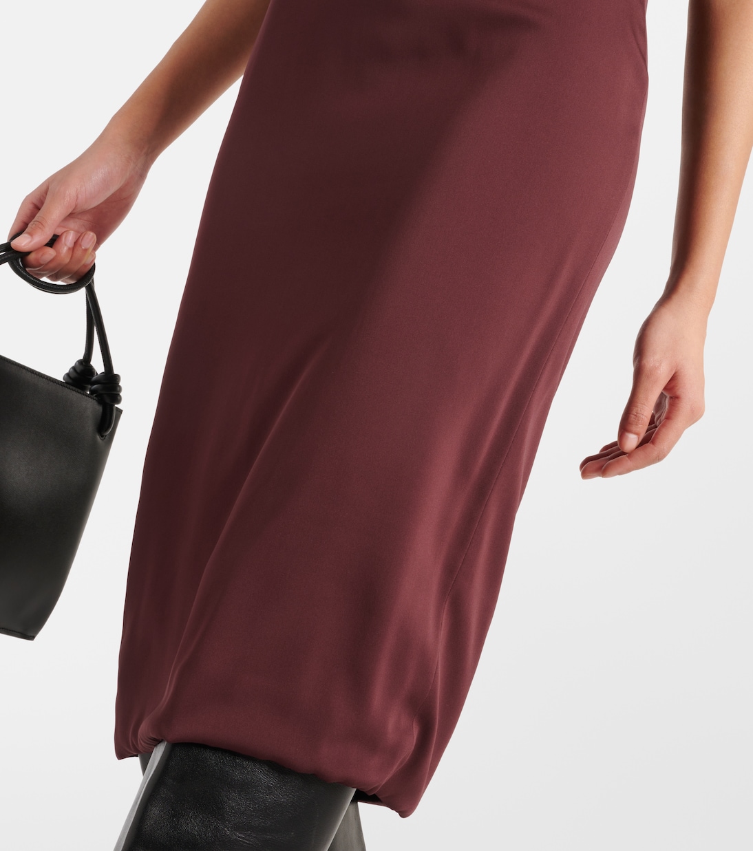 Vestido midi Cris de georgette de mezcla de seda | Sportmax