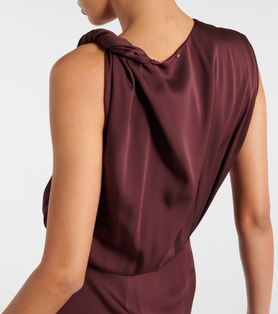 Vestido midi Cris de georgette de mezcla de seda | Sportmax