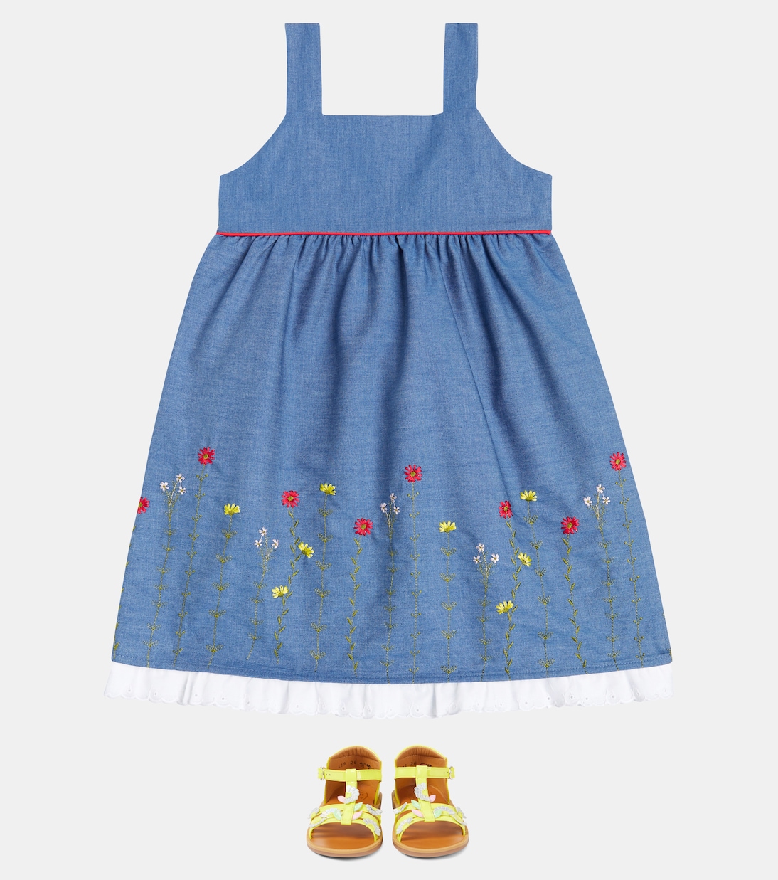Sandali Poppy Multi Daisy in pelle | Pom d'Api