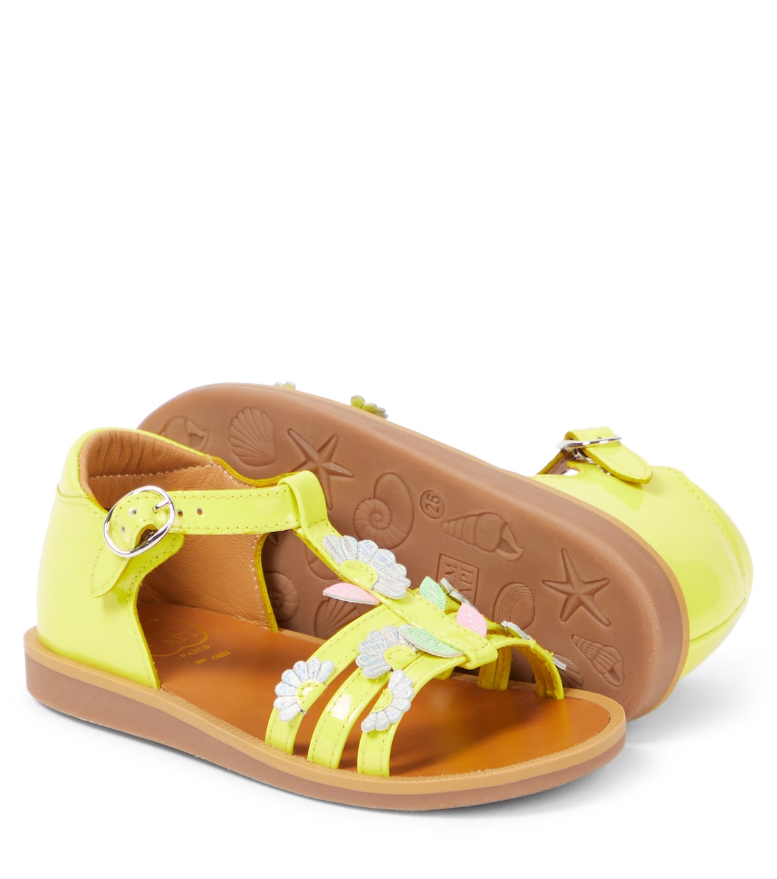 Sandali Poppy Multi Daisy in pelle | Pom d'Api