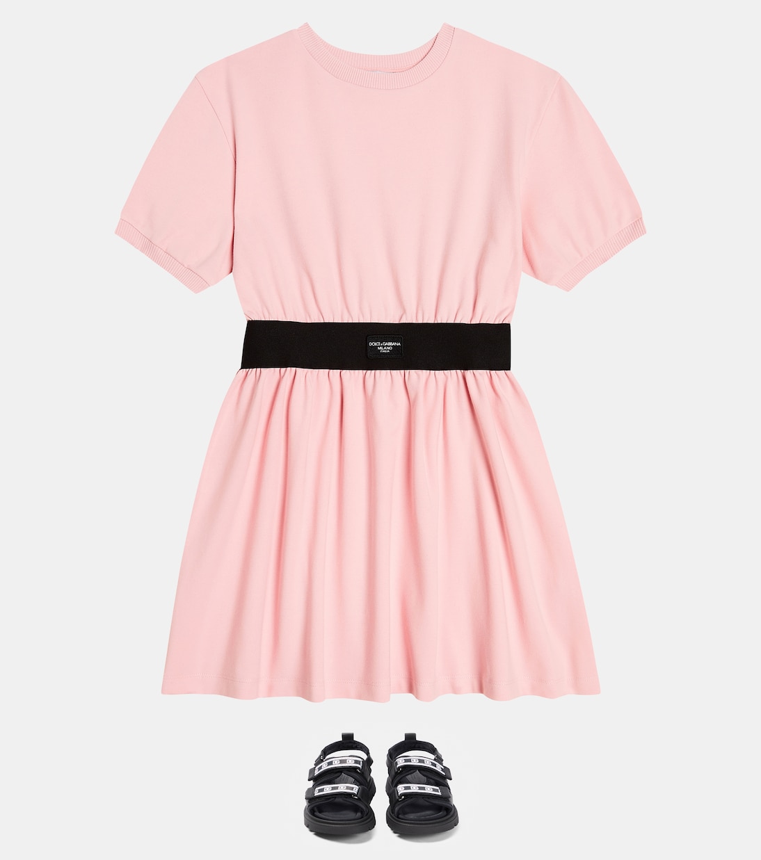 Kleid aus einem Baumwollgemisch | Dolce&Gabbana Kids