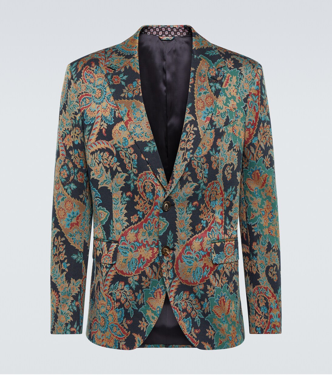 Paisley cotton-blend jacket in blue - Etro | Mytheresa