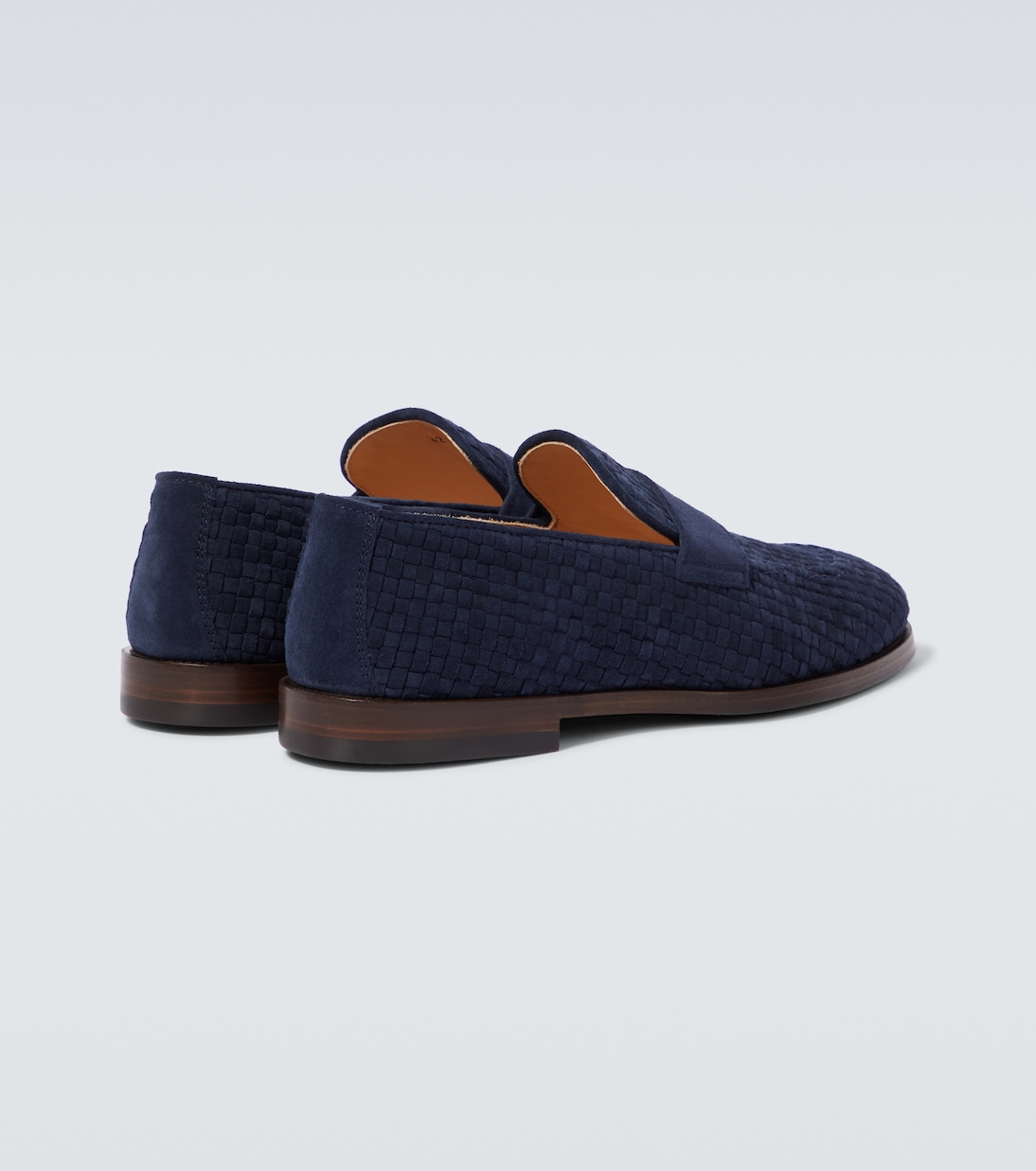 Woven suede penny loafers | Brunello Cucinelli