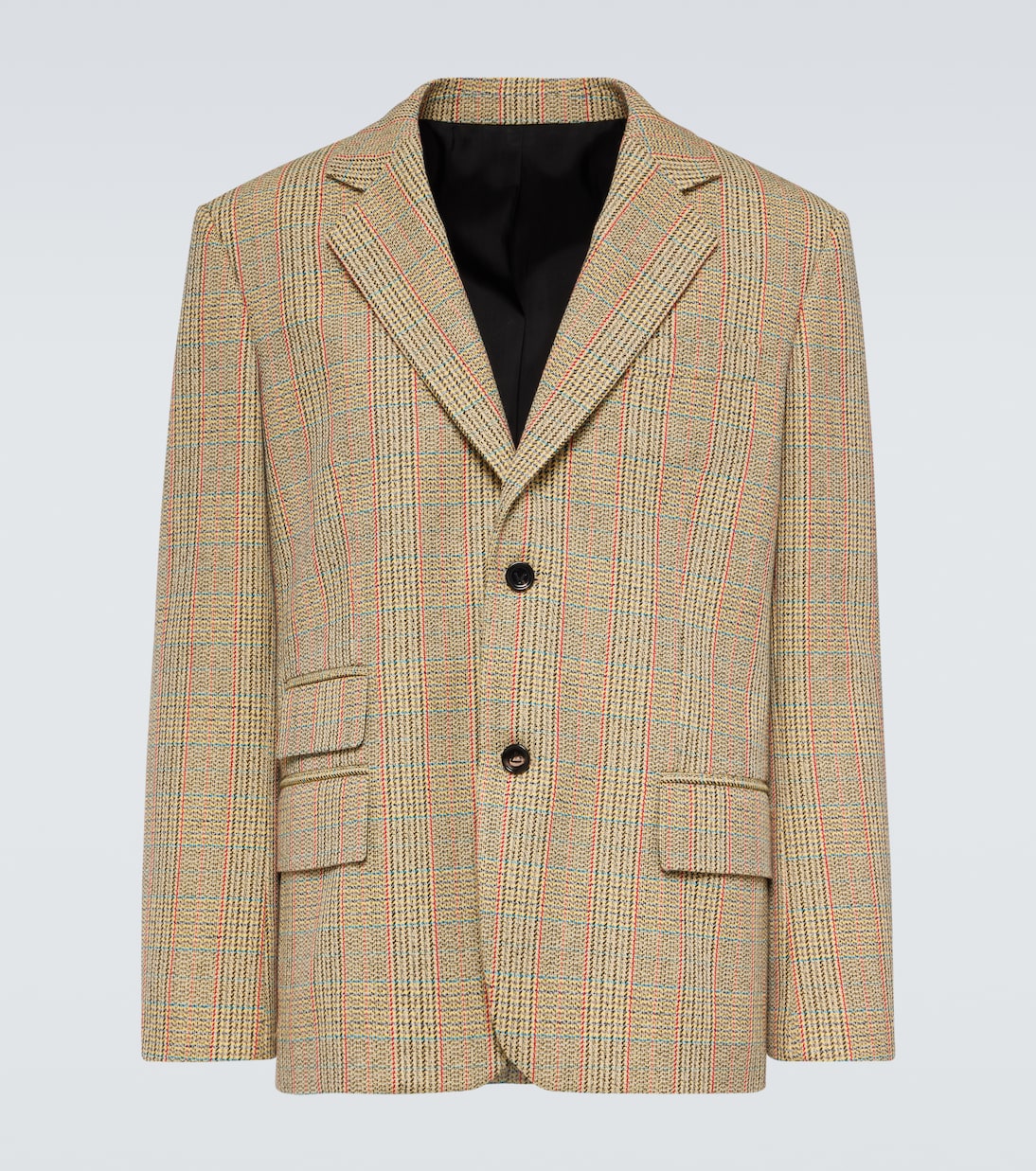 Checked wool and cotton-blend blazer | Bottega Veneta