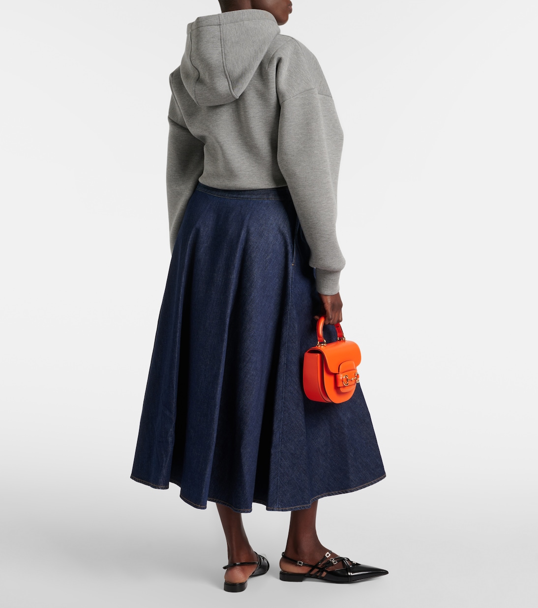 Falda midi de denim | Gucci