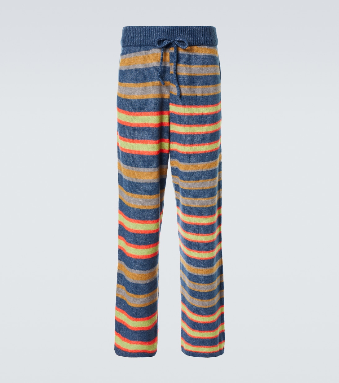 Pantaloni Leo in cashmere e cotone a righe | The Elder Statesman