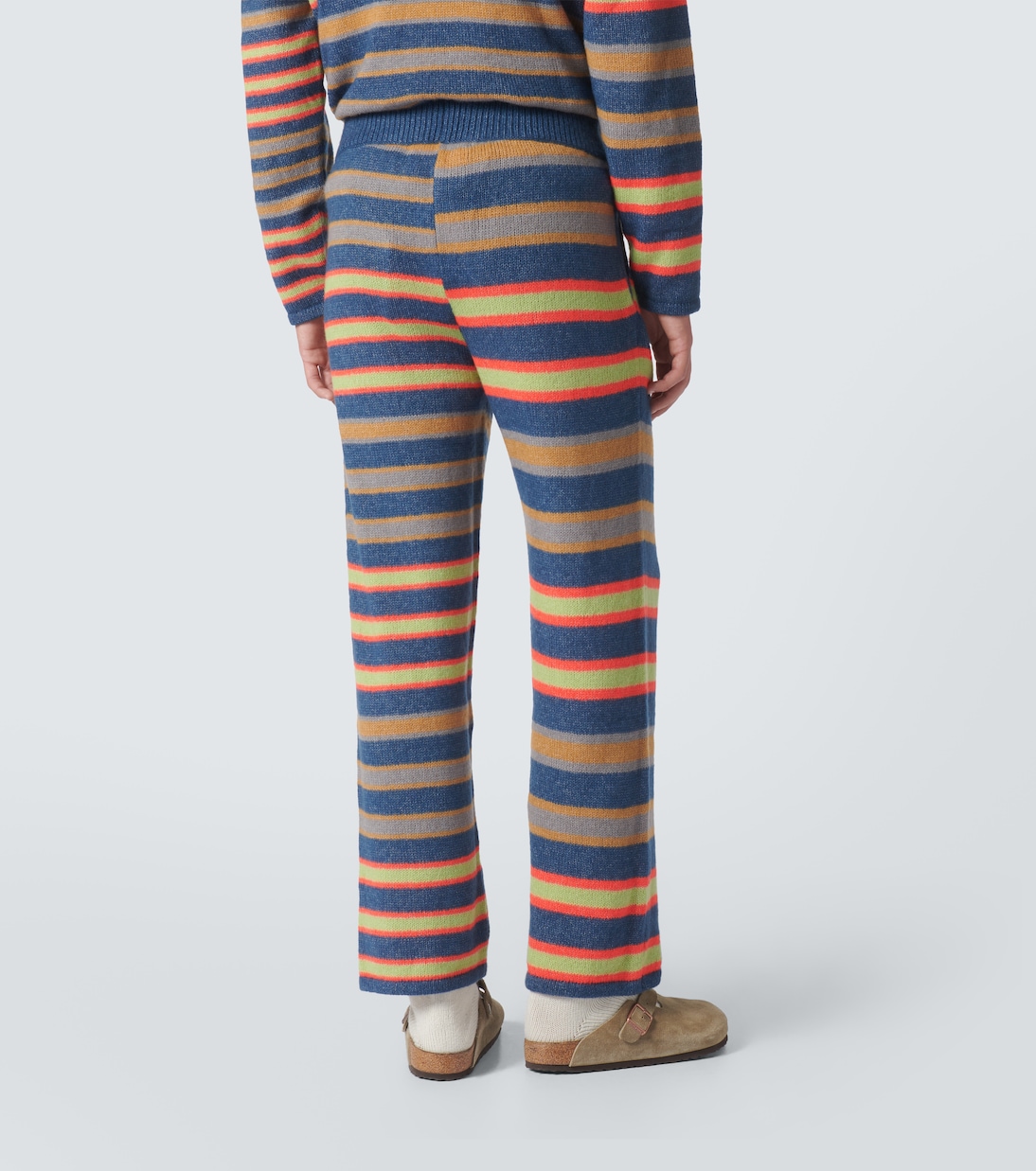 Pantaloni Leo in cashmere e cotone a righe | The Elder Statesman