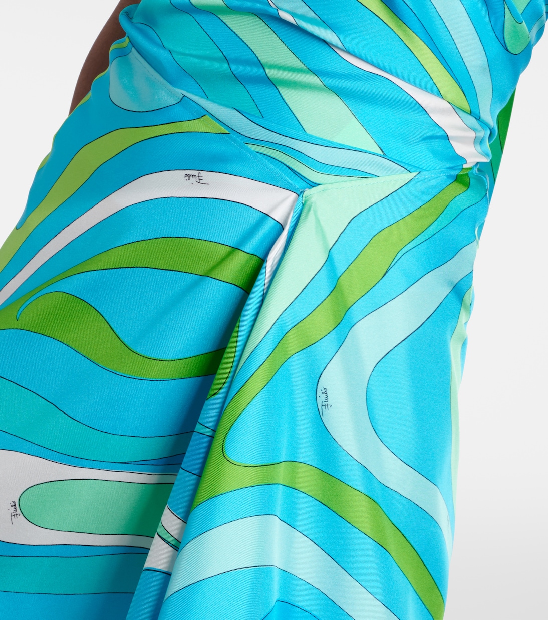 Falda midi Marmo de sarga de seda | Pucci