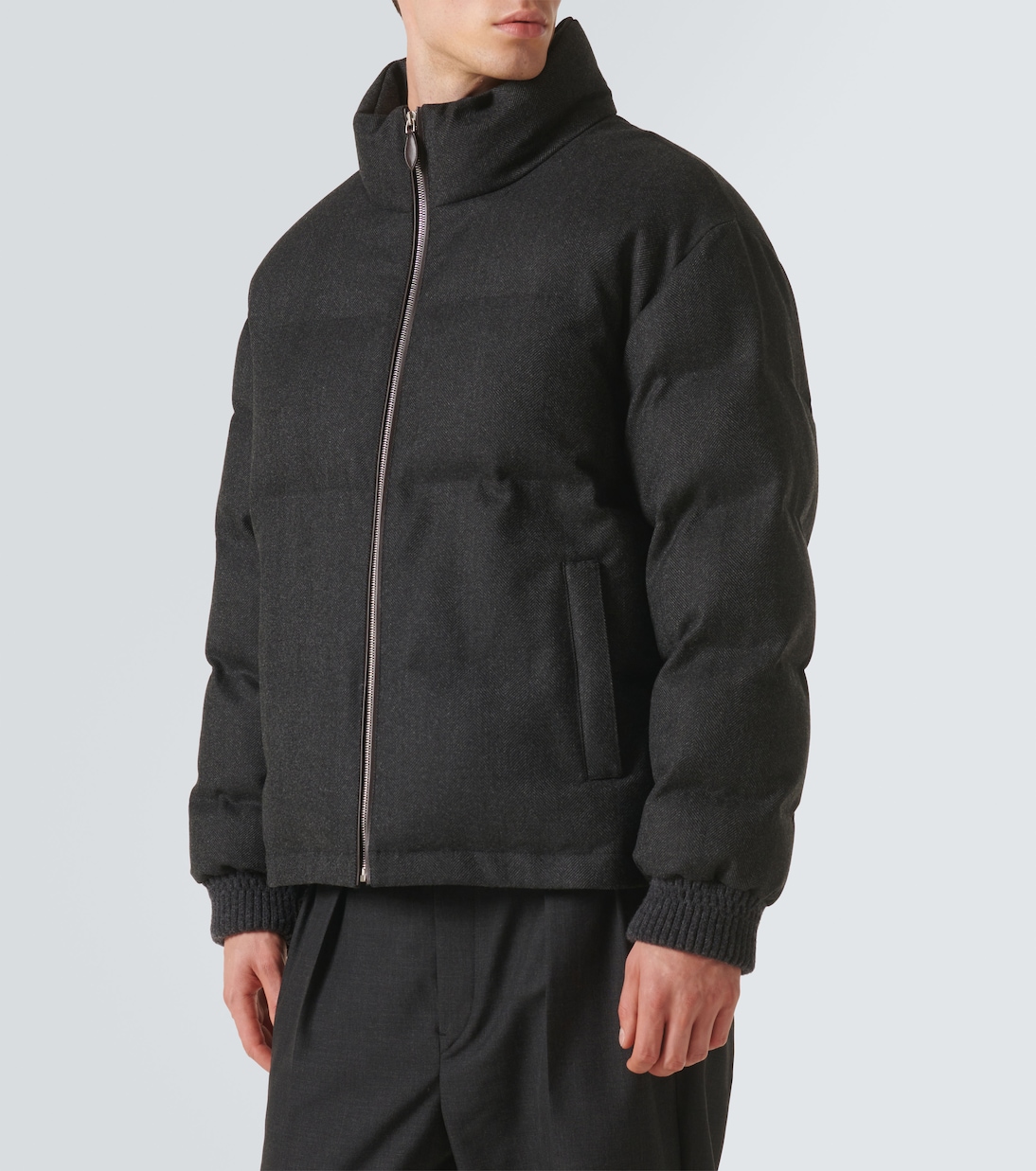 Herringbone wool puffer jacket | Berluti