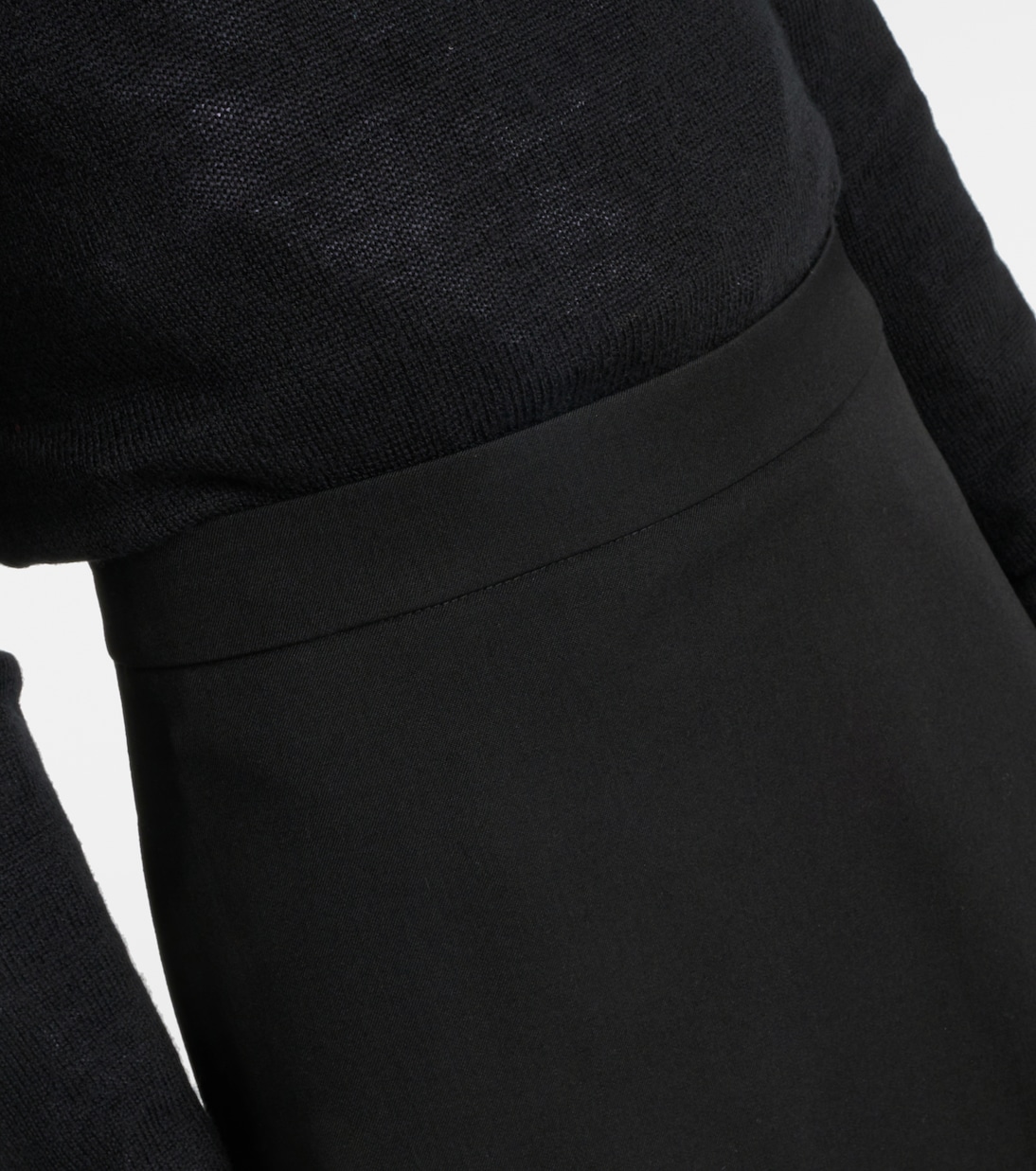 Asymmetric virgin wool midi skirt | Jil Sander