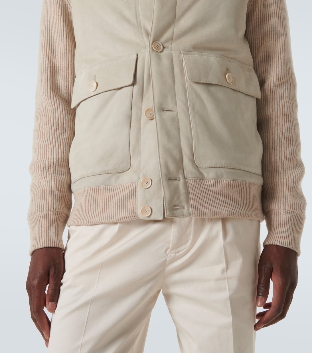 Chaqueta de ante y cachemir | Brunello Cucinelli