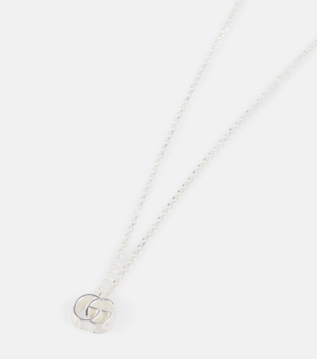 Collana in argento sterling con ciondolo GG Marmont di Gucci, stile giovanile