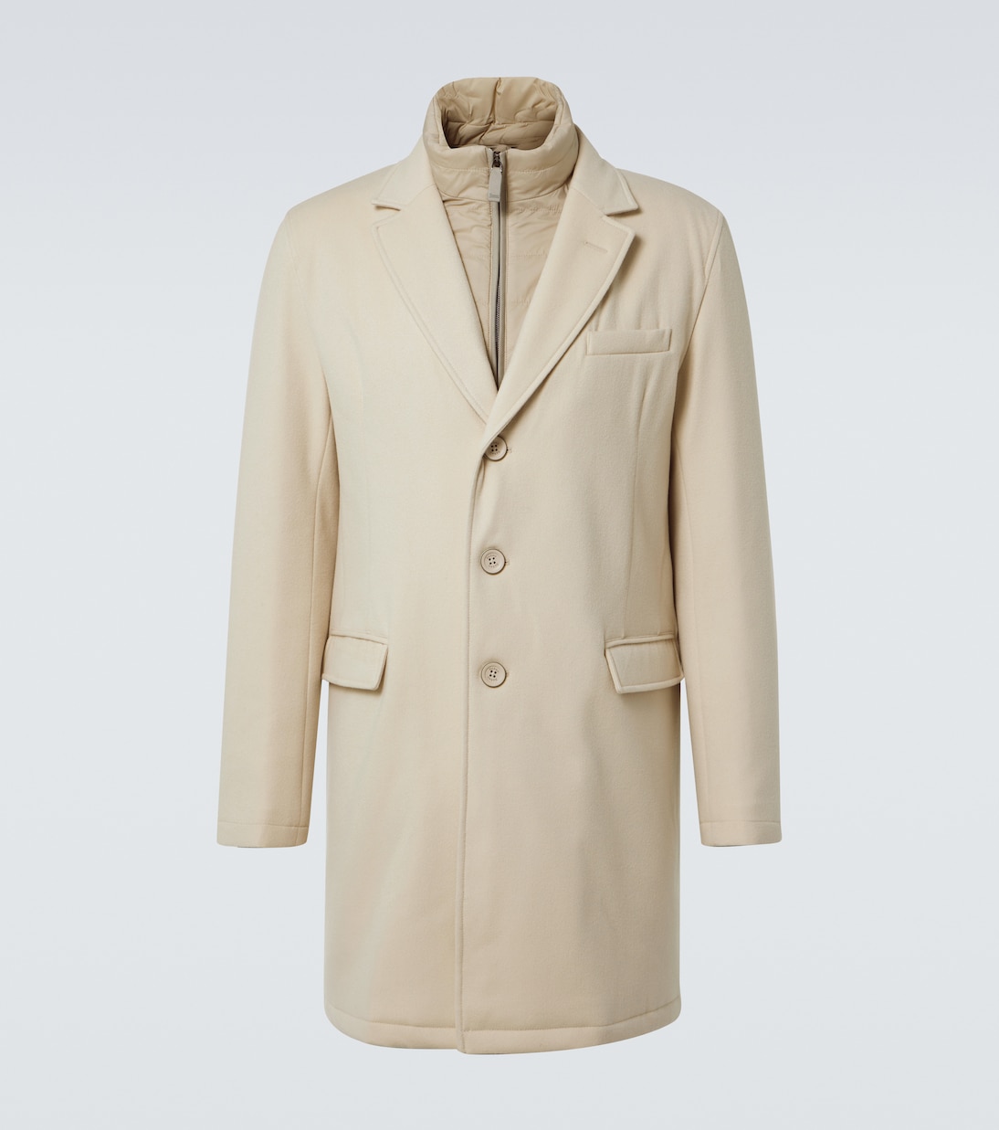 Layered wool coat | Herno