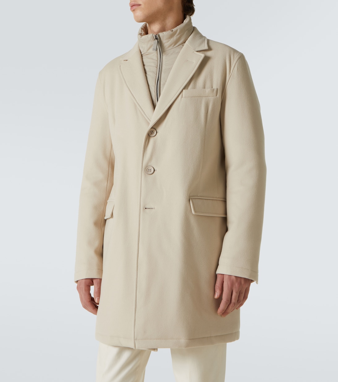 Layered wool coat | Herno