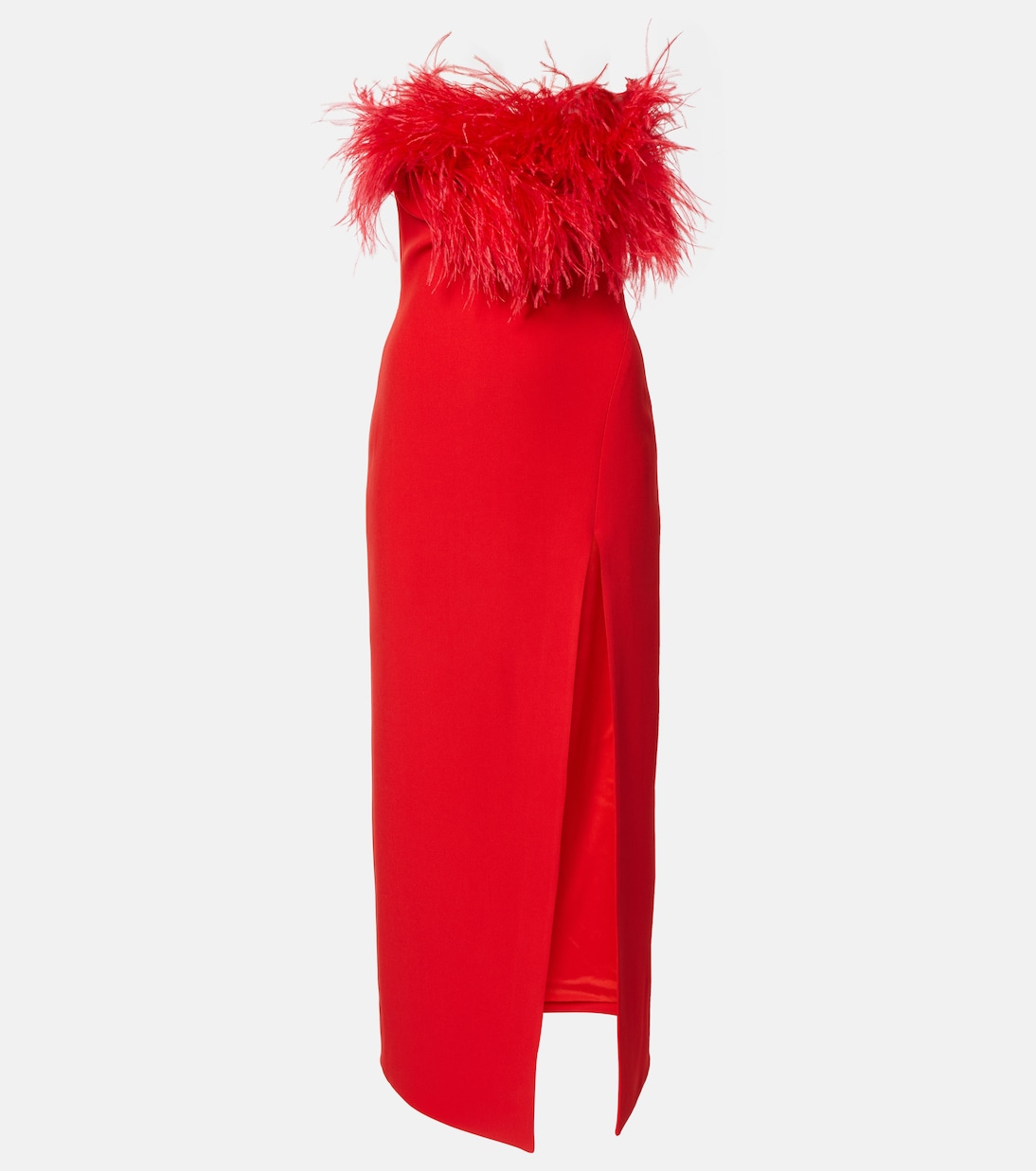 Abito midi con piume | David Koma