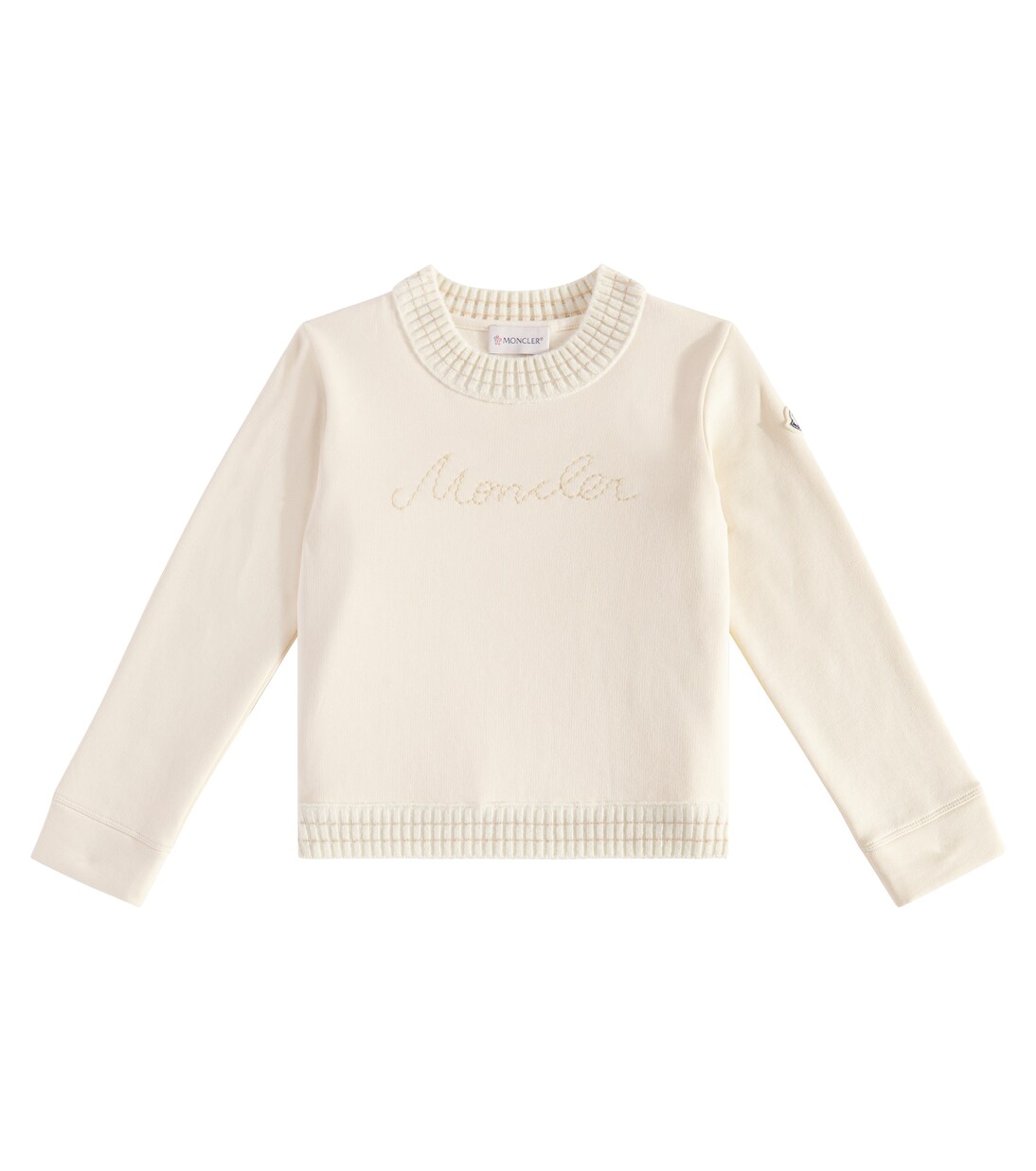 Pullover in cotone con logo | Moncler Enfant