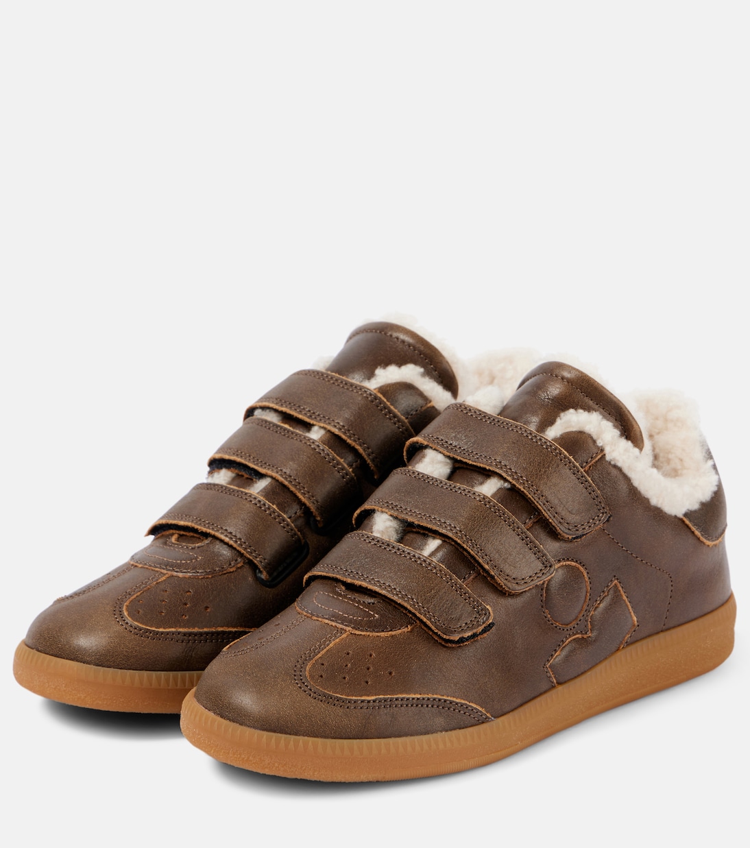 Baskets Beth en cuir et shearling | Isabel Marant