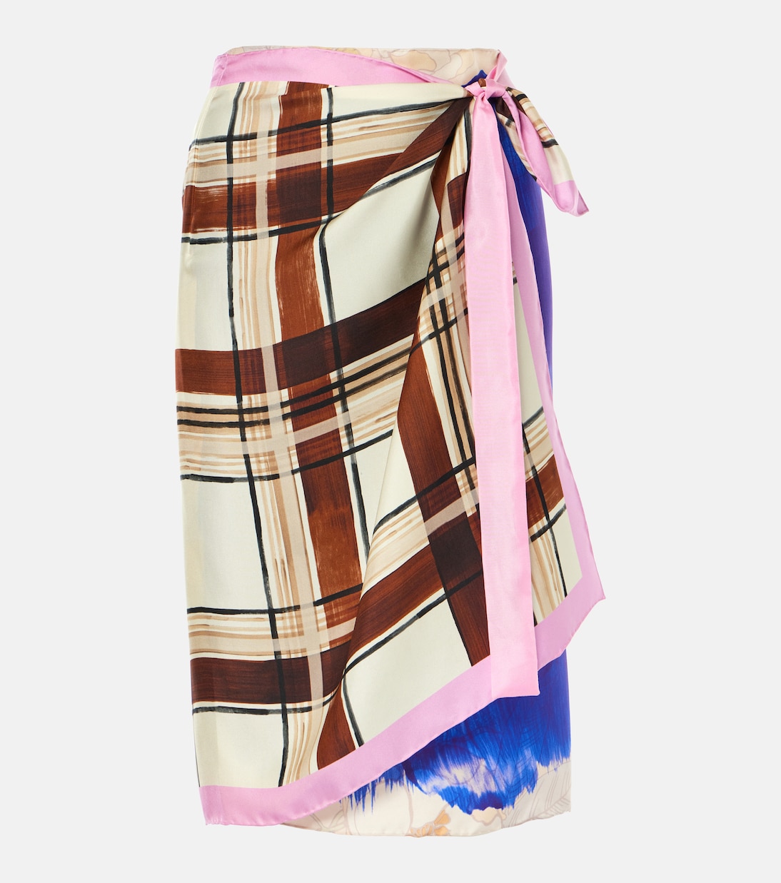 Printed silk wrap skirt | Dries Van Noten