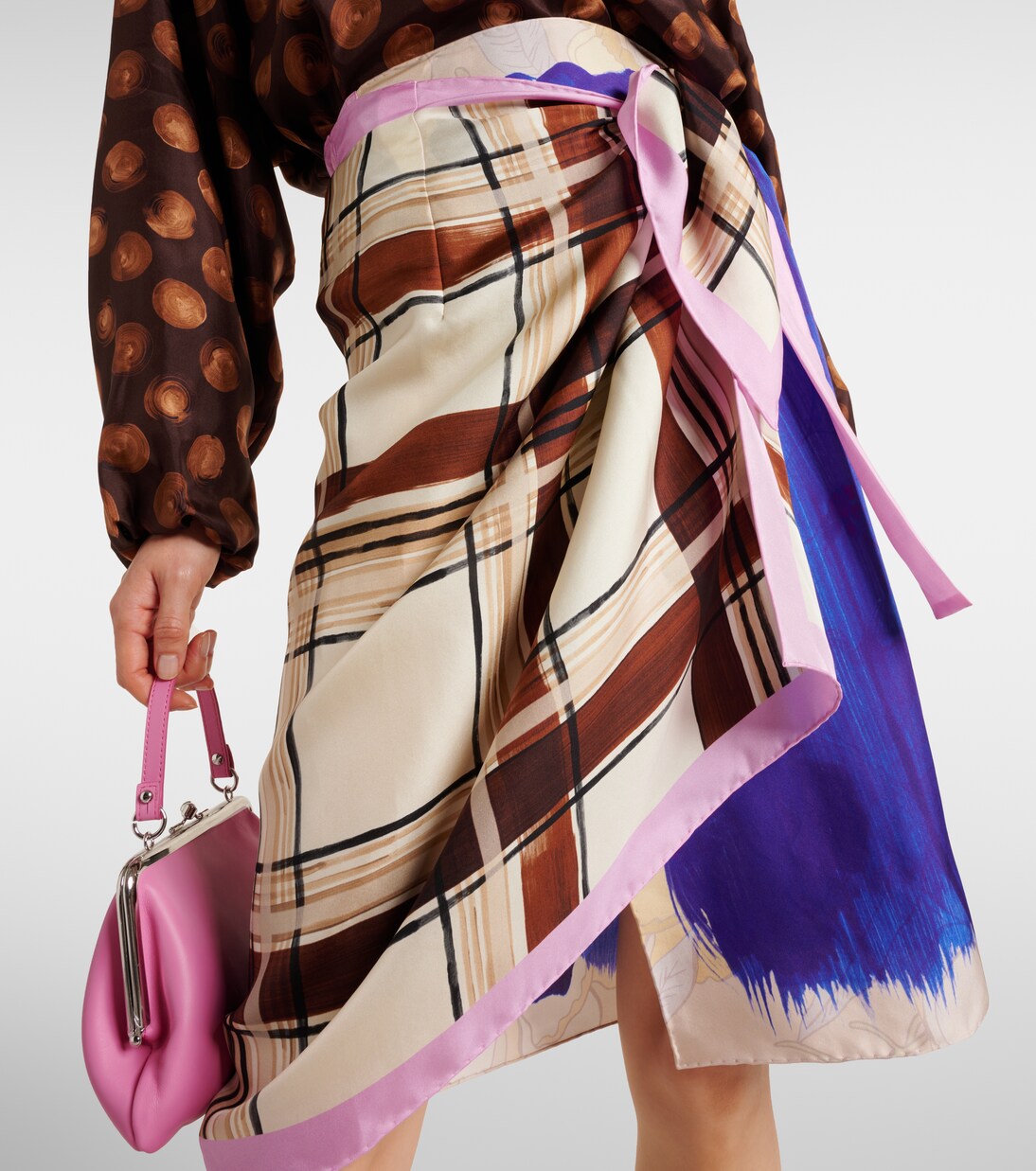 Printed silk wrap skirt | Dries Van Noten