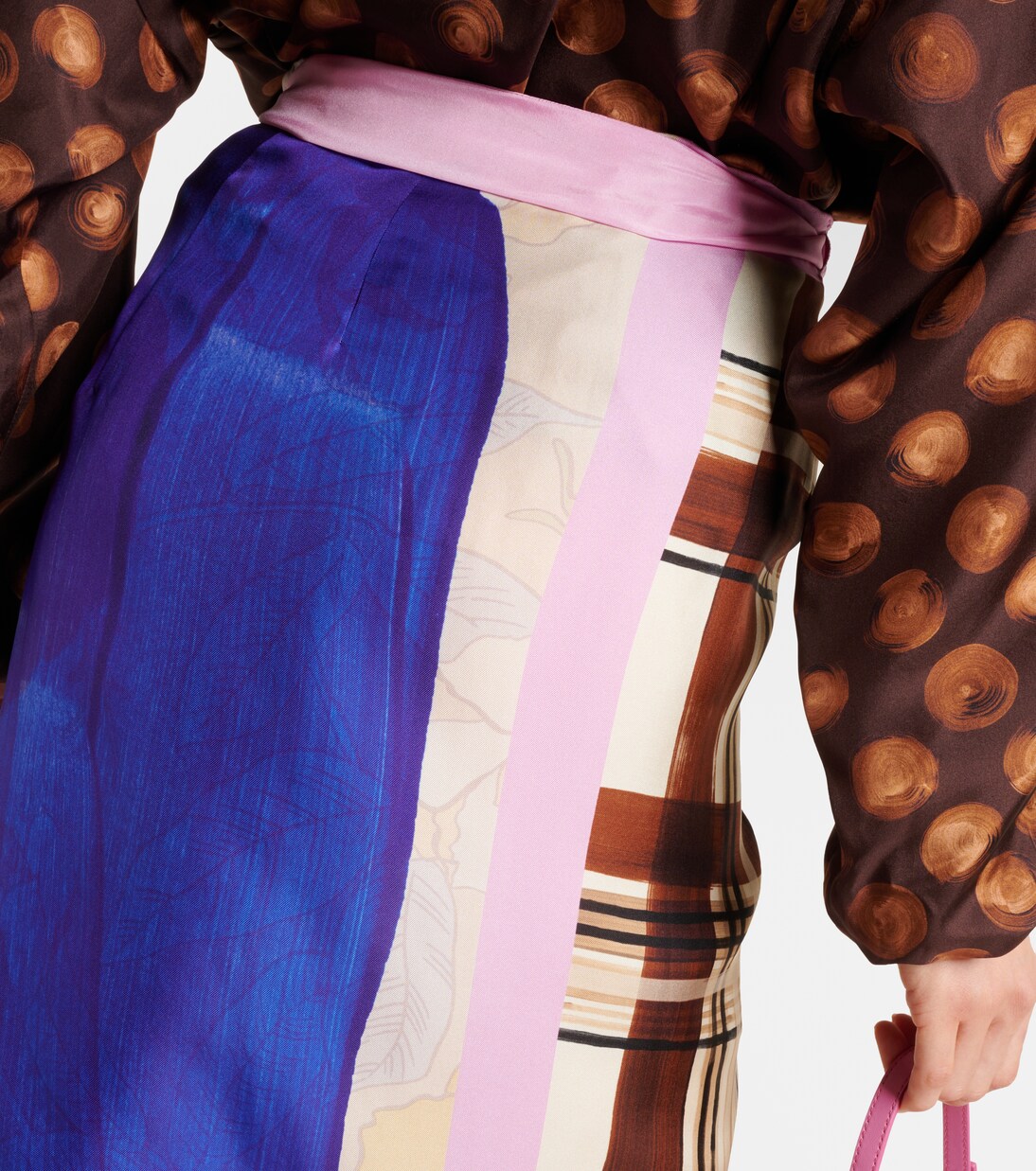 Printed silk wrap skirt | Dries Van Noten