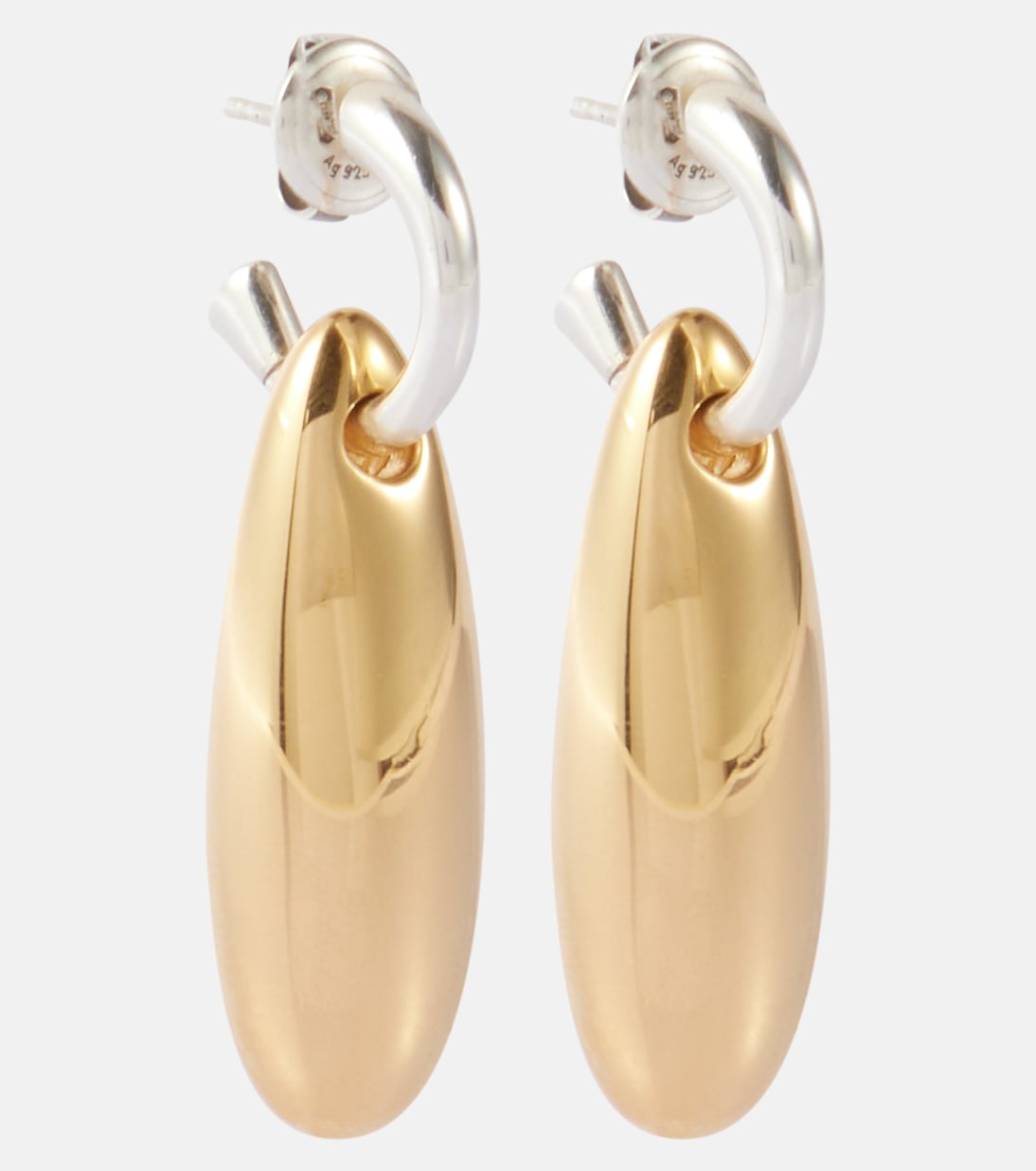 Orecchini in argento sterling bagnati in oro | Bottega Veneta
