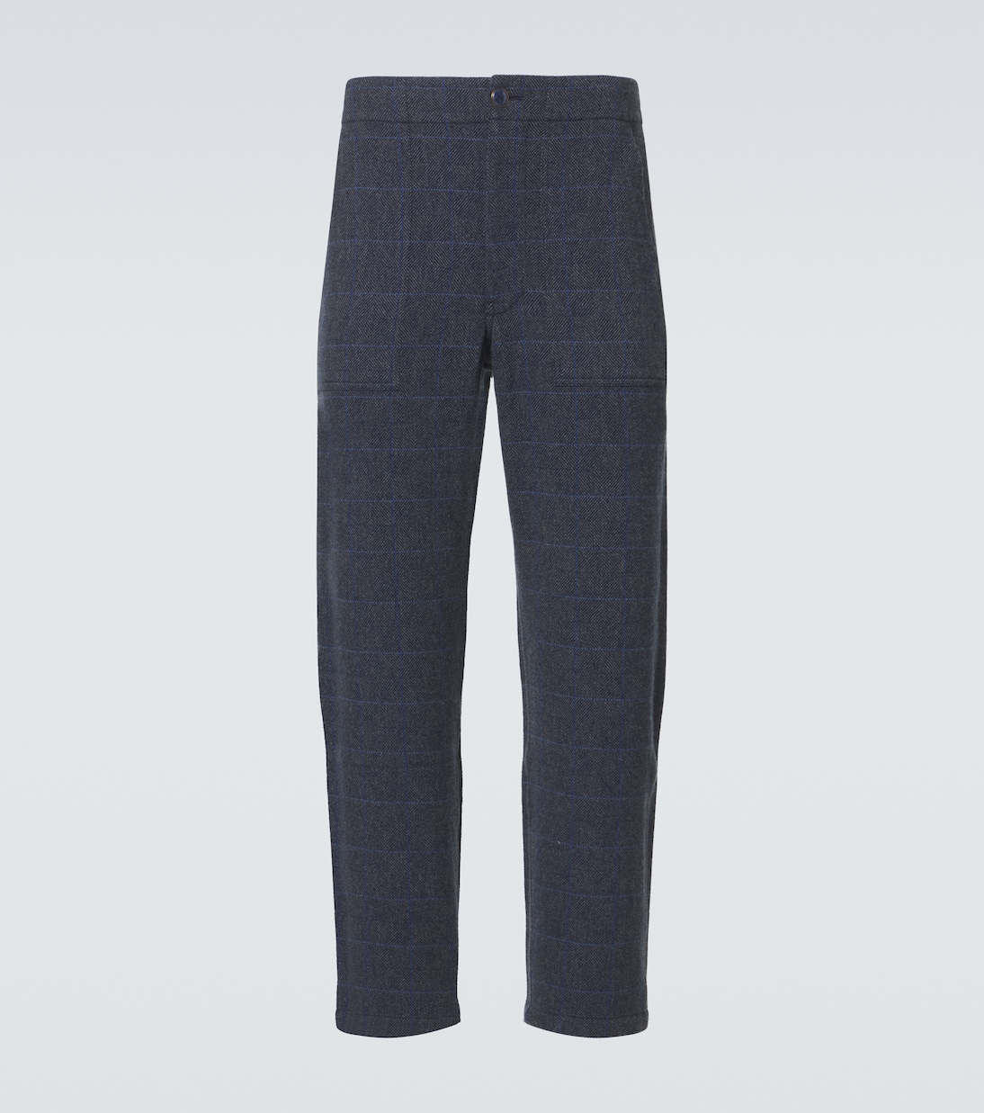 Pantalones rectos de cachemir a cuadros | God's True Cashmere