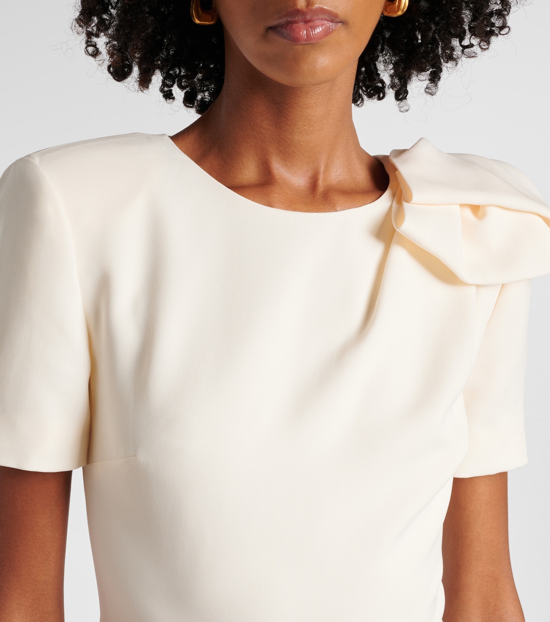 Robe midi en cady | Roland Mouret
