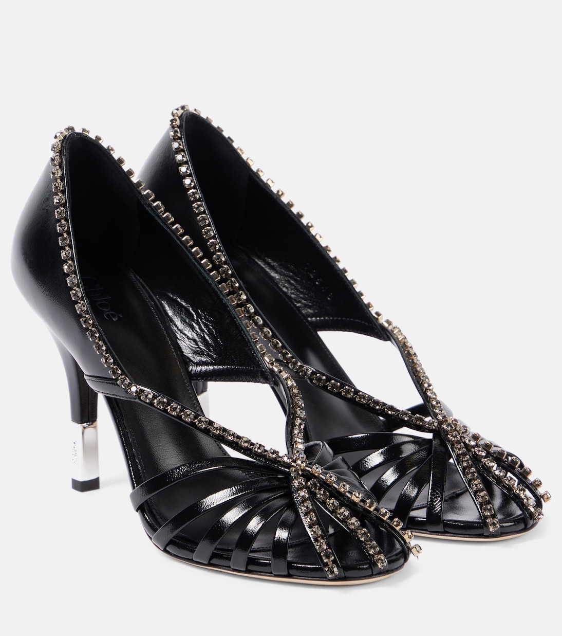 Pumps Leonie Dorsay in pelle con cristalli | Chloé