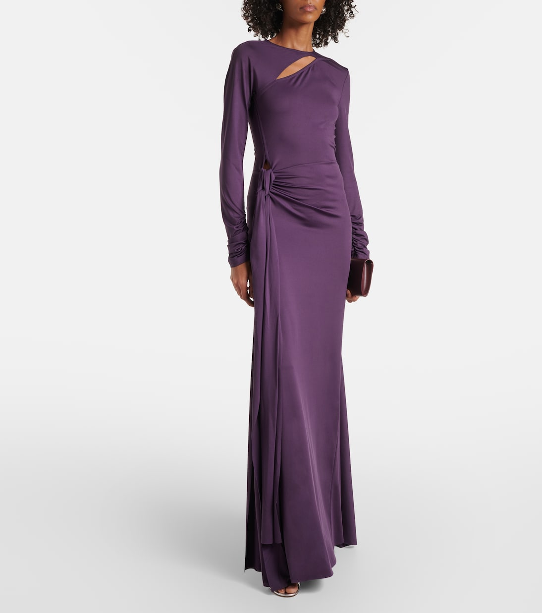 Abito lungo in jersey con cut-out | Victoria Beckham