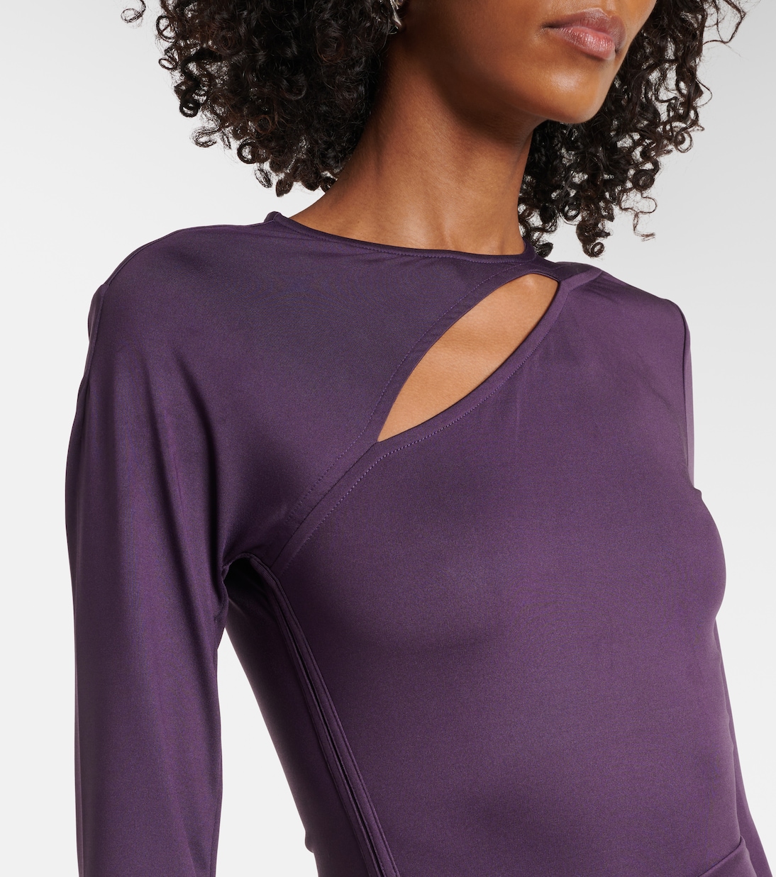 Abito lungo in jersey con cut-out | Victoria Beckham