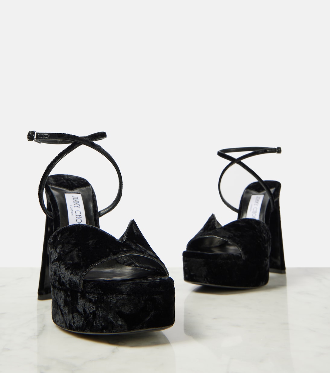Sandali Karli 125 in velluto | Jimmy Choo