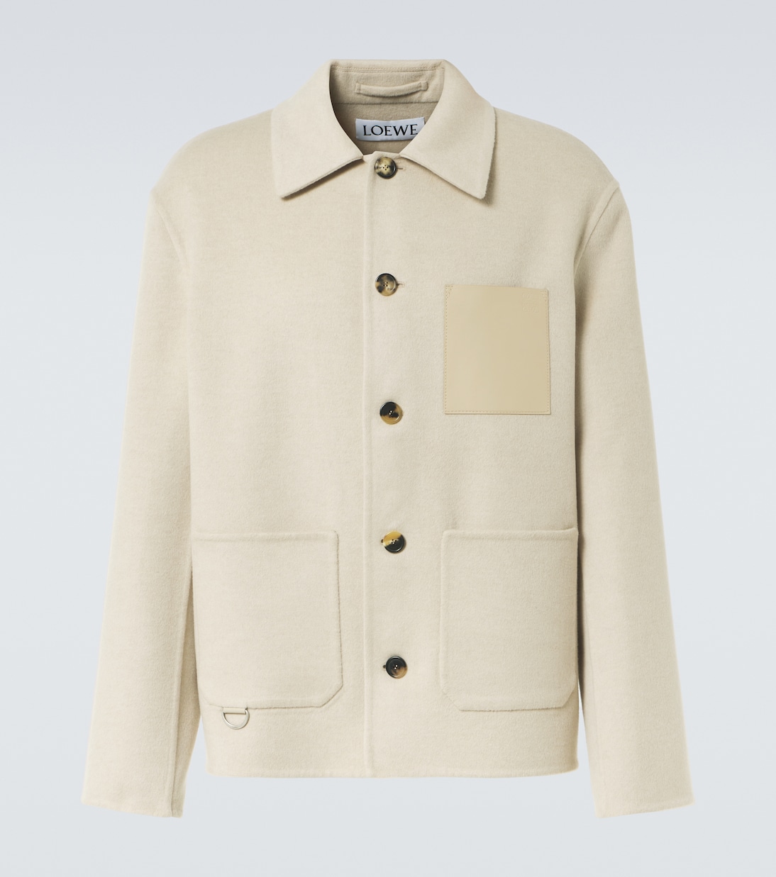 Leather-trimmed wool and cashmere jacket | Loewe