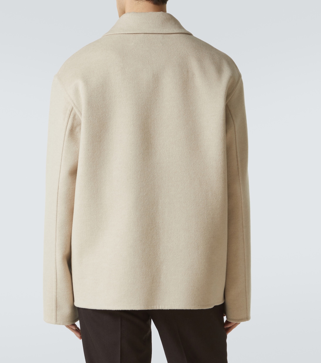 Leather-trimmed wool and cashmere jacket | Loewe