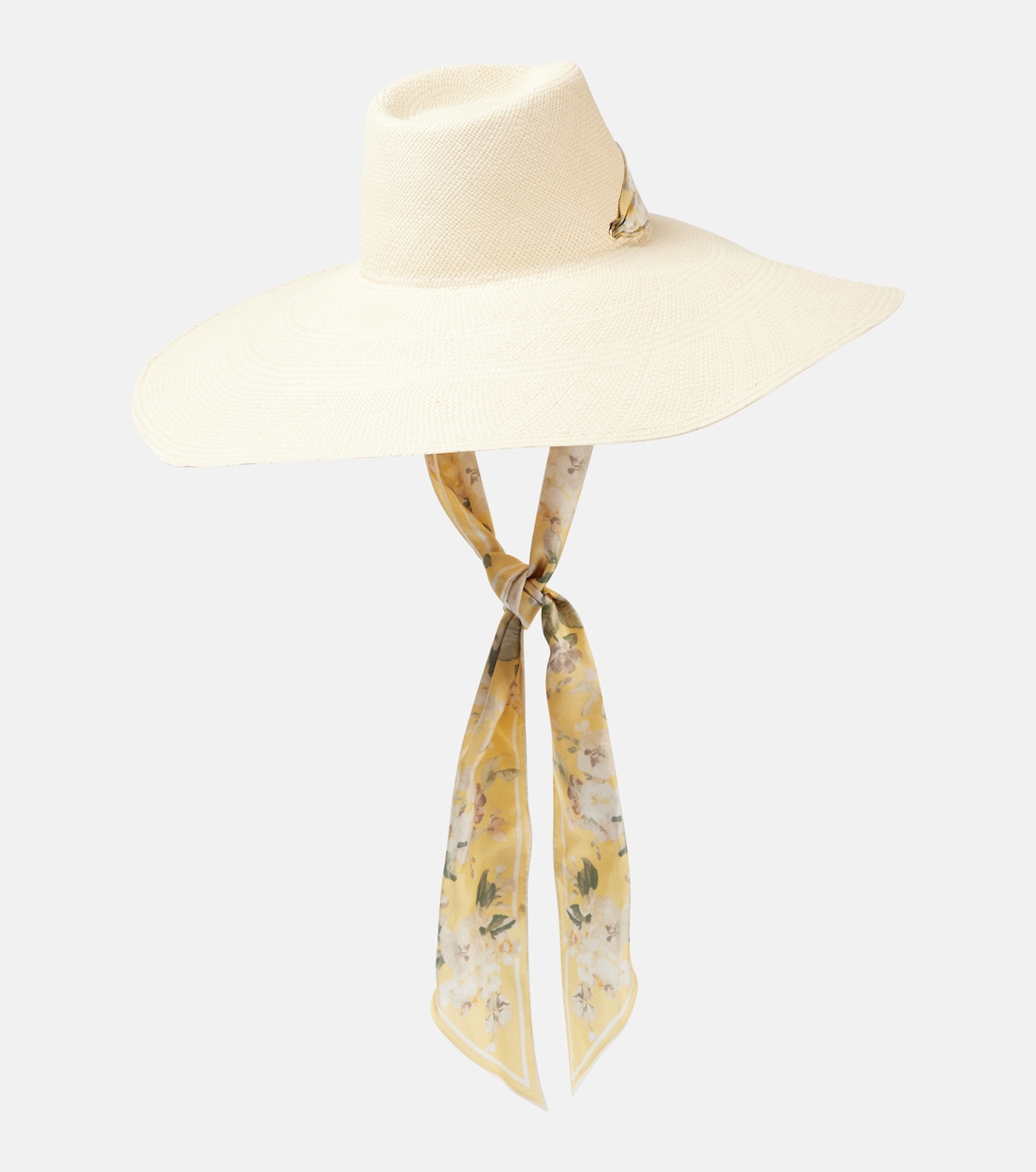 Cappello di paglia ZIMMERMANN con falda larga per un look estivo giovane e trendy