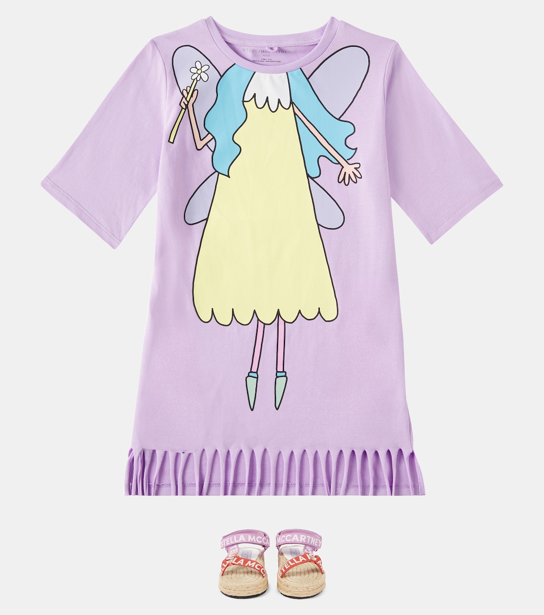 Abito in jersey di cotone con stampa | Stella McCartney Kids