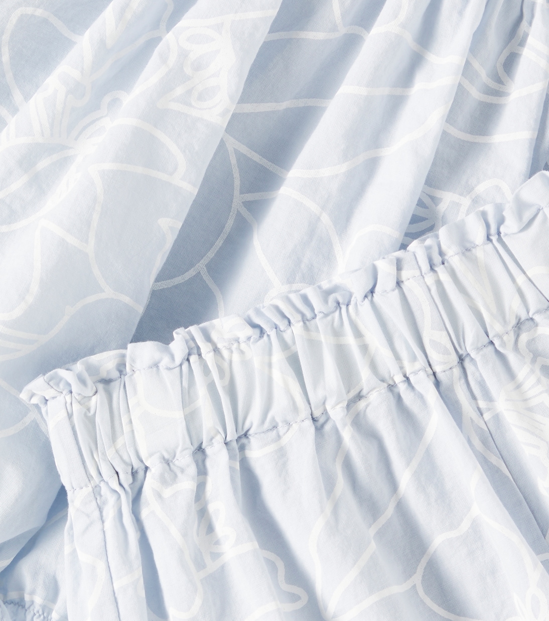 Top e shorts in cotone con stampa | Il Gufo
