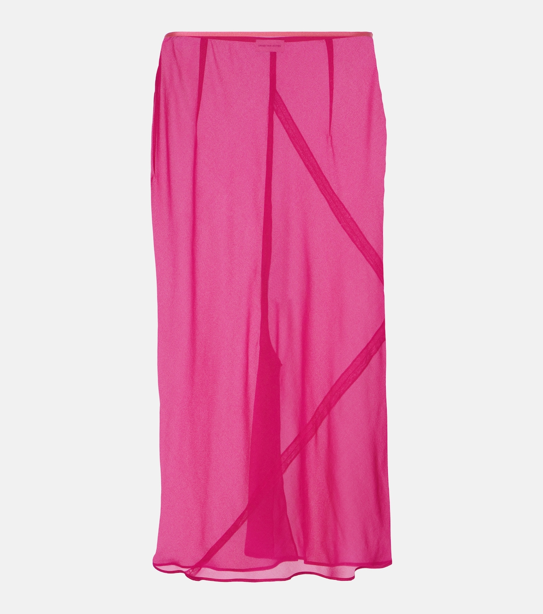 Gonna midi in raso di misto seta | Dries Van Noten