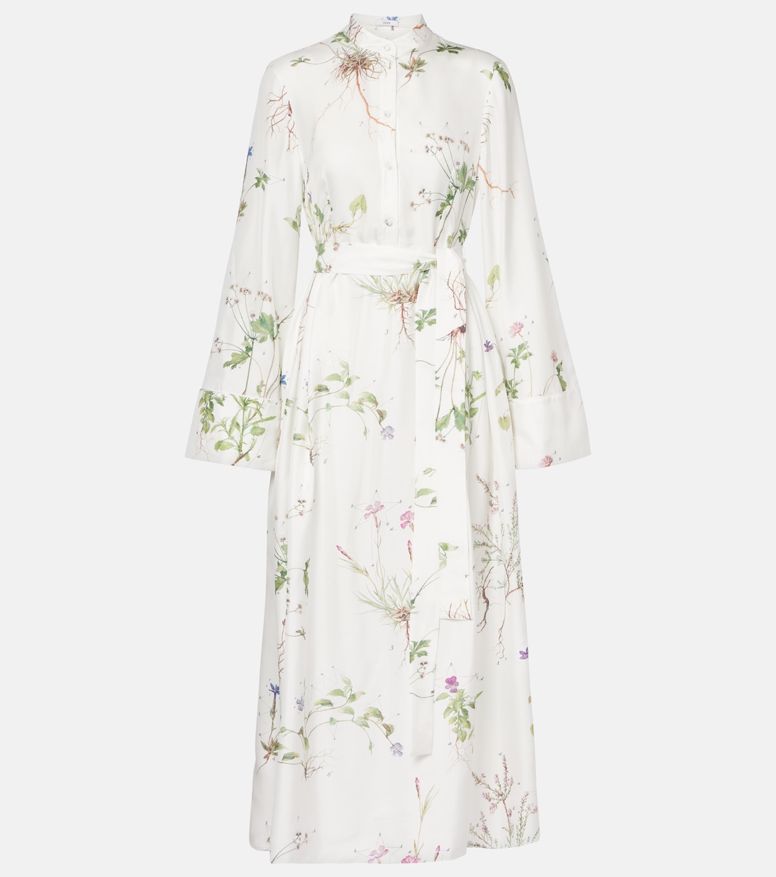 Floral printed silk midi dress | Erdem