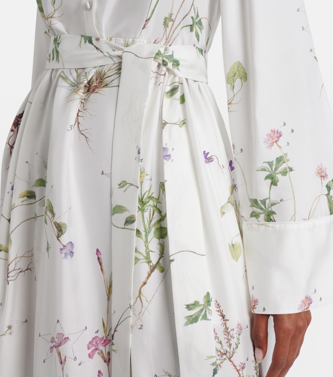 Floral printed silk midi dress | Erdem
