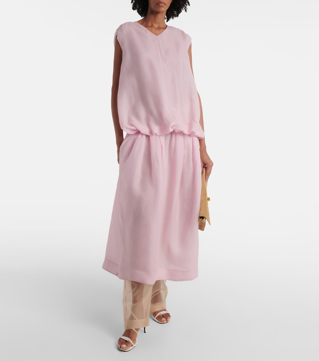 Vestido midi Noah de organza de seda | Khaite