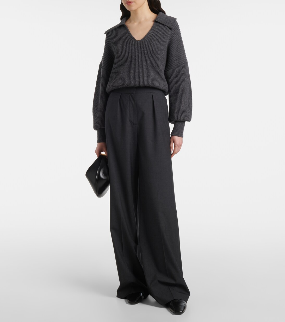Ribbed-knit wool-blend polo sweater | Joseph