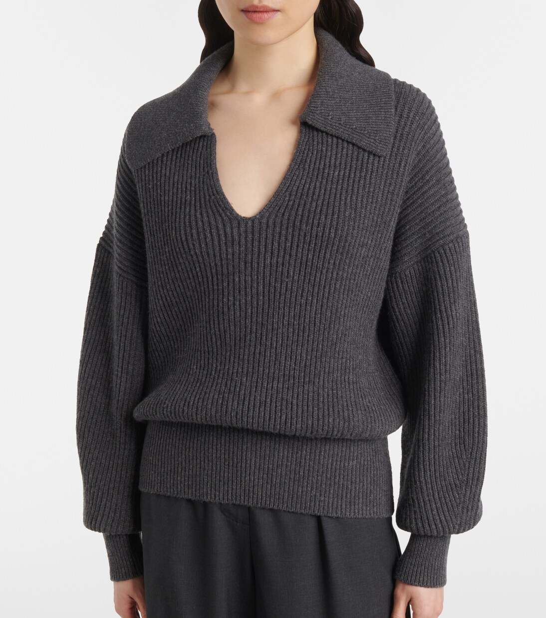 Ribbed-knit wool-blend polo sweater | Joseph