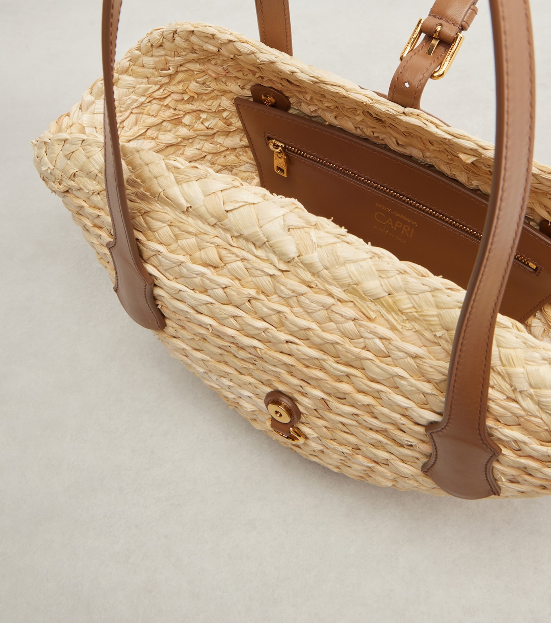 Capri Small raffia basket bag | Dolce&Gabbana