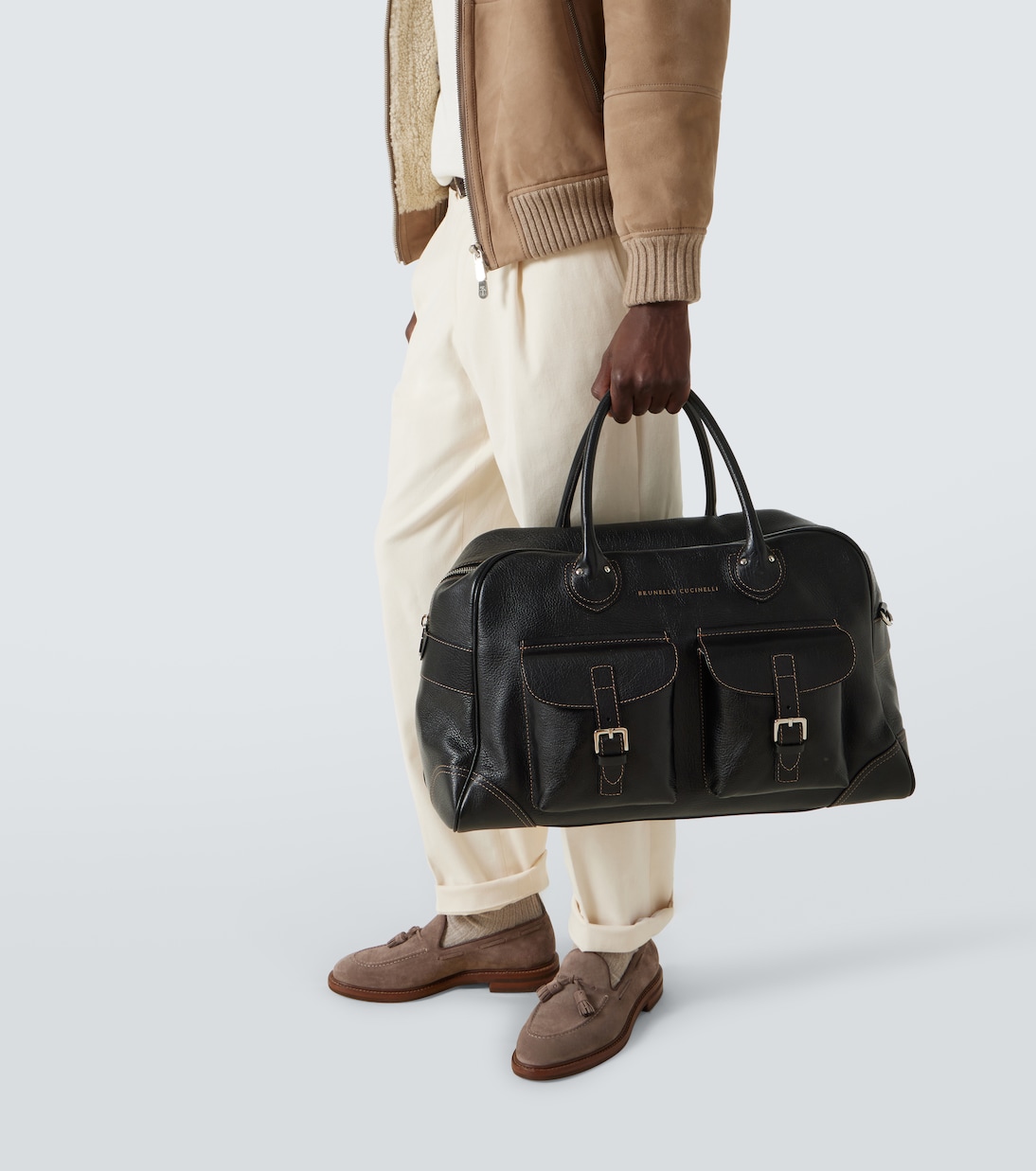 Leather duffel bag  | Brunello Cucinelli