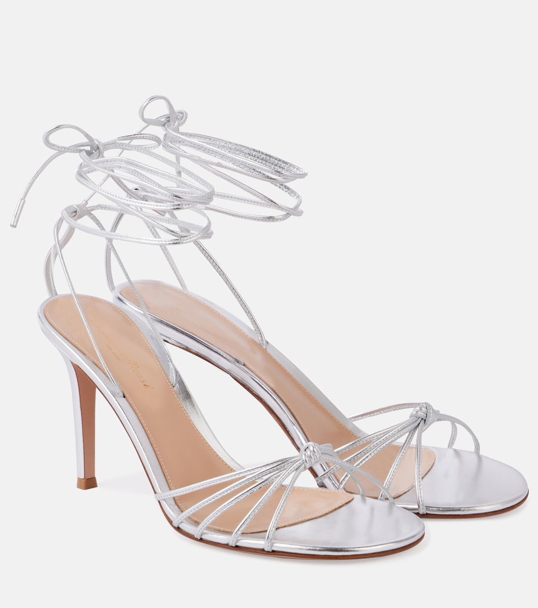Sandalen aus Metallic-Leder | Gianvito Rossi