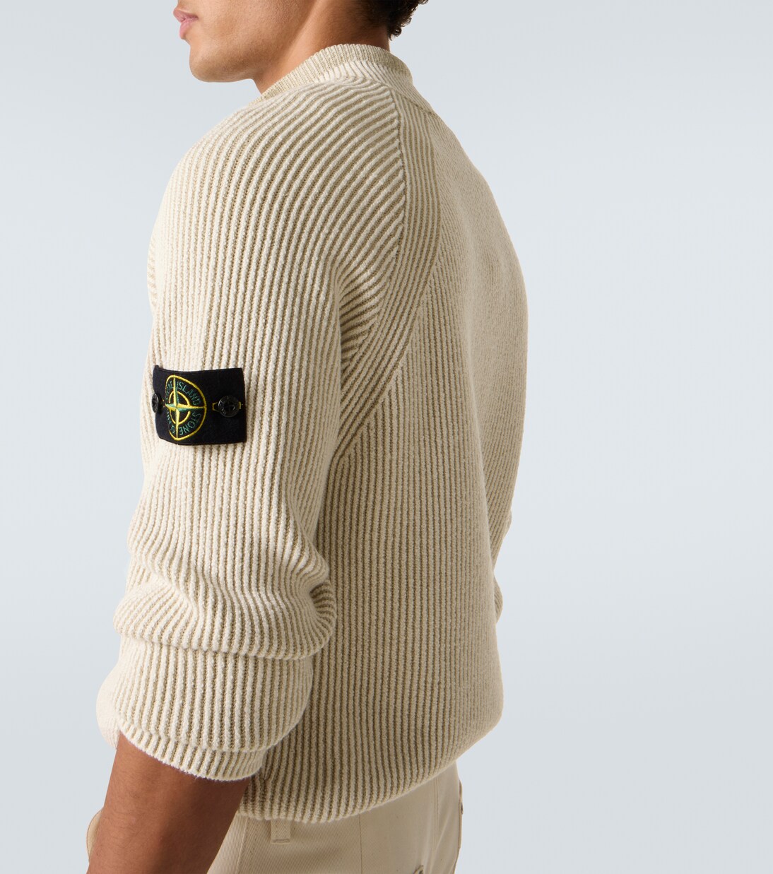 Compass wool and cotton-blend sweater | Stone Island